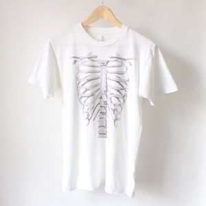 White skeleton tee